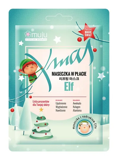 Muju XMAS, Ujędrniająca maseczka w płacie `Elf`