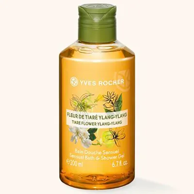 Yves Rocher Bain Douche Sensuel Fleur de Tiare & Ylang-Ylang (Zmysłowy żel pod prysznic i do kąpieli 'Kwiat tiare i ylang ylang')