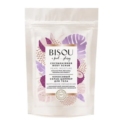 Bisou I Feel Glossy, Coco & Shimmer Body Scub Pearl Moisture (Perłowy scrub - shimmer do ciała kokosowy)