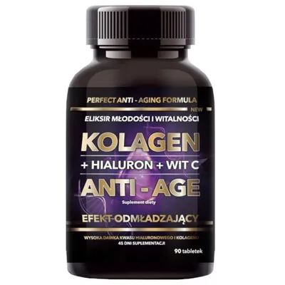 Intenson Suplement diety `Kolagen + hialuron + witamina C  Anti Age`