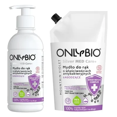 OnlyBio Silver MED Care+ Complex, Mydło do rąk antybakteryjne