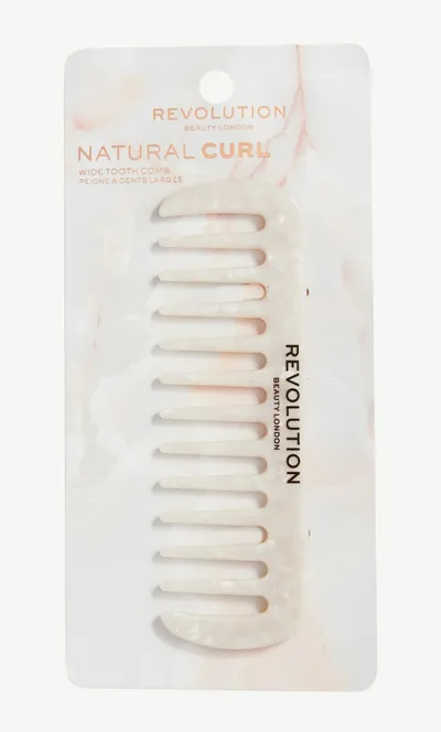 Revolution Haircare Natural Curl Wide Tooth Comb White (Grzebień do włosów kręconych)