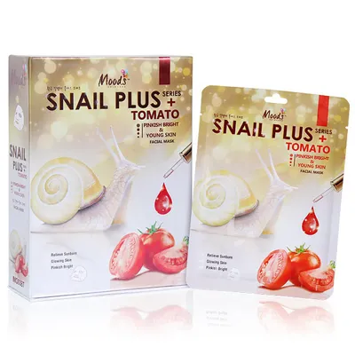 Moods Snail Plus + Tomato Facial Mask (Antyoksydacyjna maska do twarzy w płachcie)