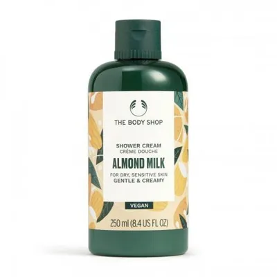 The Body Shop Almond Milk Shower Cream (Wegański kremowy żel pod prysznic `Mleko Migdałowe`)