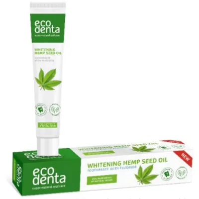 Ecodenta Basic, Whitening Hemp Seed Oil Toothpaste with Fluoride (Pasta do zębów wybielająca z olejem konopnym)
