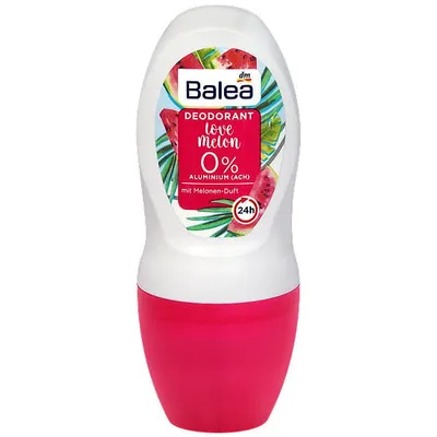 Balea Love Melon, 0% Aluminium (ACH) Deodorant Roll-on 24h (Dezodorant w kulce o zapachu arbuza)