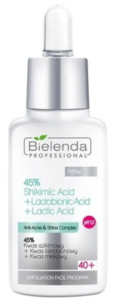 Bielenda Professional Exfoliation Face Program, 45% kwas szikimowy + kwas laktobionowy + kwas Mlekowy
