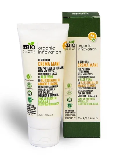 Organic Innovation Naturalny ochronny krem aloesowy do rąk `Rumianek Owies i Nagietek Lekarski`