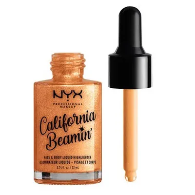 NYX Professional Makeup California Beamin, Face & Body Liquid Highlighter (Rozświetlacz w płynie)