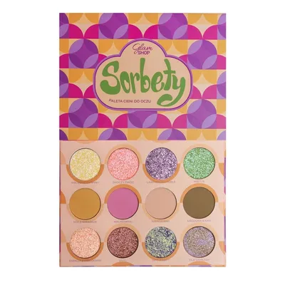 Glam Shop Wakacje '70, GlamBOX Paleta cieni do powiek `Sorbety`