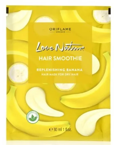Oriflame Love Nature, Hair Smoothie, Replenishing Banana Hair Mask for Dry Hair (Nawilżająca maska z bananem do włosów suchych)