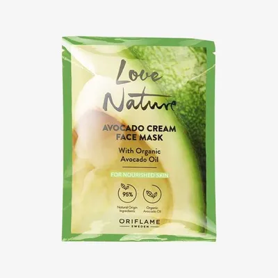 Oriflame Love Nature, Avocado Cream Face Mask (Kremowa maseczka ​​do twarzy z awokado)