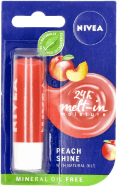 Nivea 24h Melt-in Moisture Peach Shine, Pomadka do ust