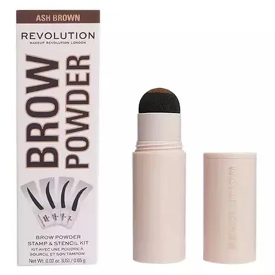 Revolution Beauty (Makeup Revolution) Brow Powder Stamp & Stencil Kit (Zestaw do brwi stempel + szablony)