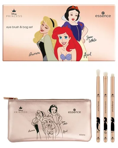 Essence Disney Princess, Eyebrush & Bag Set (Zestaw do makijażu oczu)