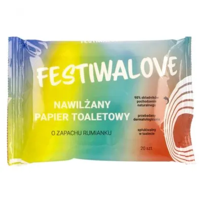 Festiwalove Nawilżany papier toaletowy o zapachu rumianku