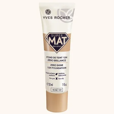 Yves Rocher Super Mat Zero Default, Fond de Teint 12h Zero Brillance [Zero Shine 12h Foundation] (Podkład matujący `Zero błyszczenia`)