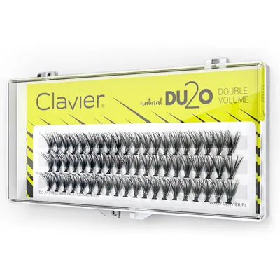 Clavier Natural DU2O Double Volume, Kępki rzęs 14  mm