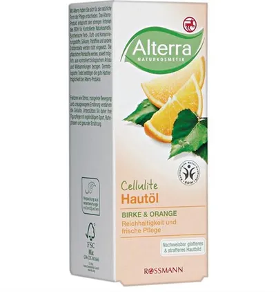 Alterra Cellulite Hautöl Birke & Orange (Olejek  do skóry antycellulitowy `Brzoza i pomarańcza`)