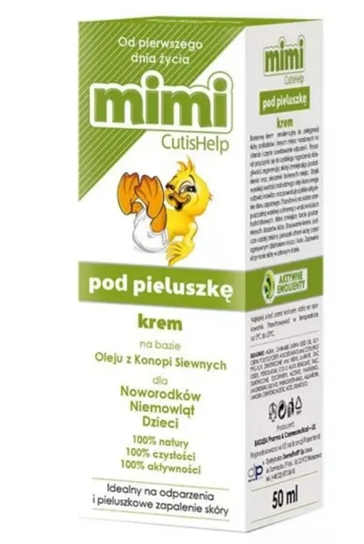 CutisHelp Mimi, Krem konopny pod pieluszkę przeciw odparzeniom