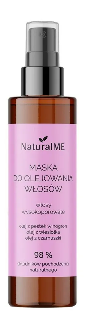 NaturalME Maska do olejowania włosów włosy wysokoporowate