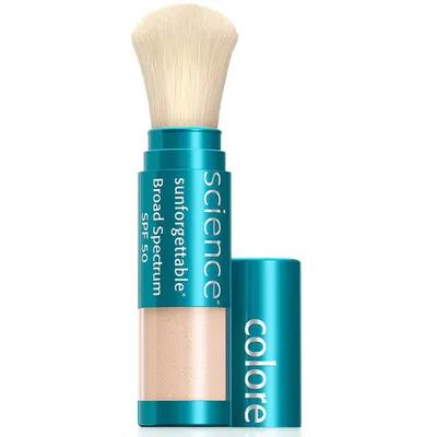 Colorescience Pro Sunforgetable, Mineral Sunscreen Brush & Loose Mineral Sunscreen SPF 50 (Puder mineralny ochronny w pędzlu SPF 50)