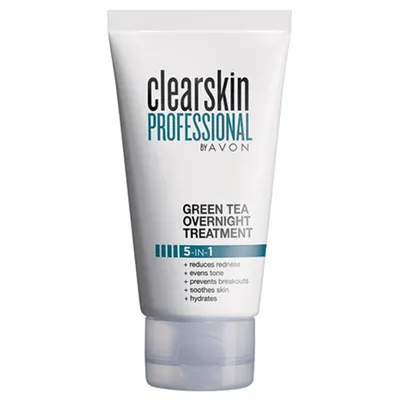 Avon Clearskin, Professional Green Tea Overnight Treatment (Profesjonalna kuracja na noc z kwasem salicylowym (nowa wersja))