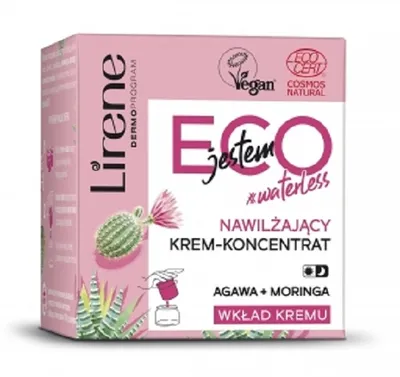 Lirene Dermoprogram Jestem Eco, #waterless, Nawilżający krem-koncentrat