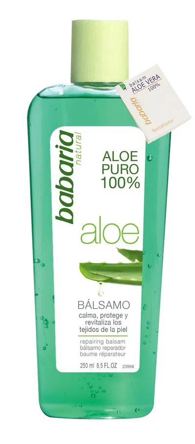 Babaria Natural Cosmetics Aloe Vera, Balsamo Reparado  Aloe Puro 100% (Balsam łągodzący w żelu 100 % czystego aloesu)