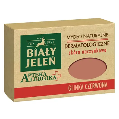 Biały Jeleń Apteka Alergika, Mydło naturalne dermatologiczne `Glinka czerwona`