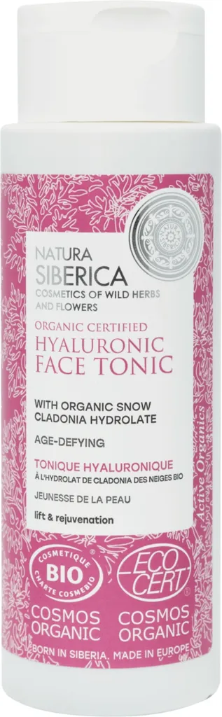 Natura Siberica Hyaluronic Face Tonic with Organic Snow Cladonia Hydrolate (Tonik do twarzy hialuronowy)