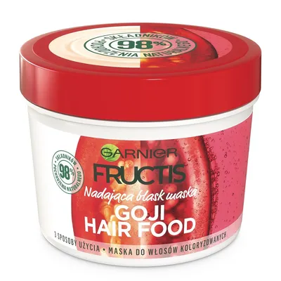 Garnier Fructis, Goji Hair Food, Nadająca blask maska do włosów koloryzowanych