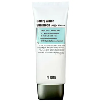 Purito Seoul Comfy Water Sun Block SPF 50+ PA ++++ (Lekki nawilżający krem z filtrem przeciwsłonecznym)