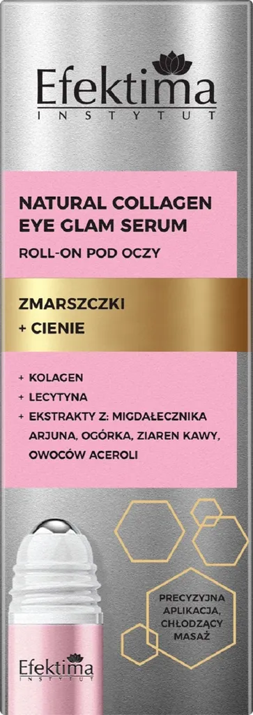 Efektima Natural Collagen Eye Glam Serum (Roll-on pod oczy na zmarszczki i cienie)