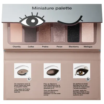 Sephora Collection, Miniature Palette Nougat (Paleta 6 cieni do powiek)