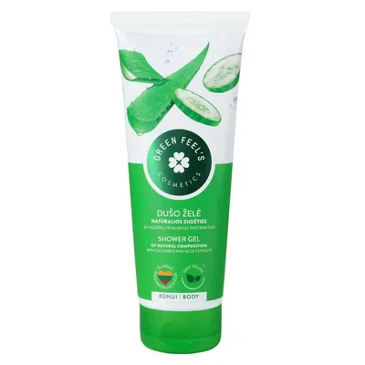 Green Feel's Cosmetics Żel pod prysznic z ekstraktami aloesu i ogórka