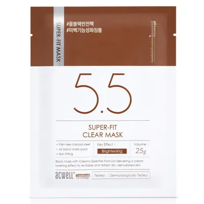 Acwell Super-Fit Clear Mask (Oczyszczająca maseczka w płacie)