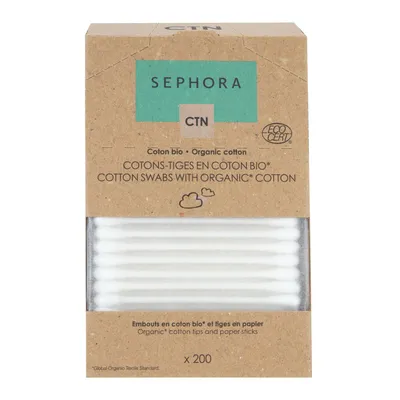 Sephora Collection, CTN, Cotton Swabs with Organic Cotton (Patyczki do uszu)