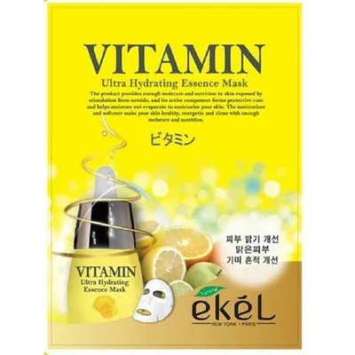 Ekel Vitamin Ultra Hydrating Essence Mask (Ultranawilżająca maseczki w płacie do twarzy ​​z witaminami)