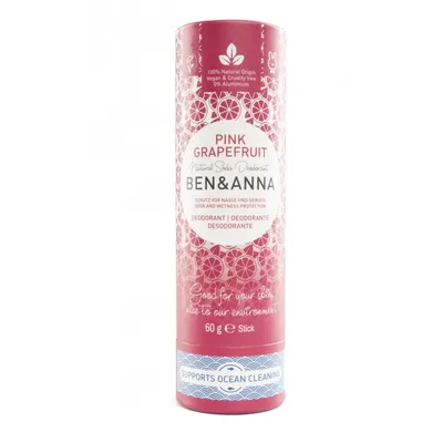 Ben&Anna Pink Grapefruit Natural Deodorant Stick (Naturalny dezodorant na bazie sody)