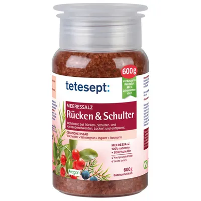 Tetesept Badesalz Meeressalz Rücken & Schulter (Sól do kąpieli)