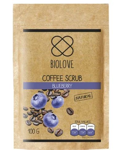Biolove Blueberry, Coffee Scrub (Suchy peeling kawowy `Borówka`)