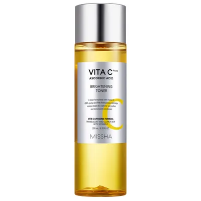 Missha Vita C Plus, Ascorbic Acid Brightening Toner (Rozjaśniający tonik do twarzy)