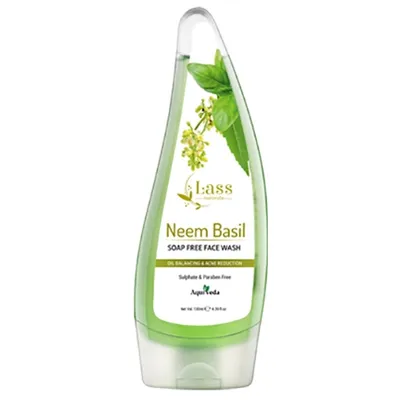 Lass Naturals Neem & Basil, Face Wash (Żel do mycia twarzy z neem i bazylią)