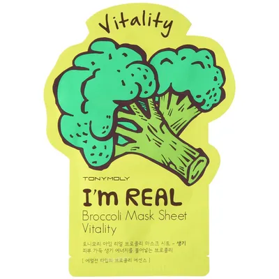 Tony Moly I'm Real, Broccoli Mask Sheet 'Vitality' (Maseczka rewitalizująca)