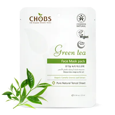 Chobs Face Mask Pack Green Tea (Maseczka do twarzy odświeżająca)