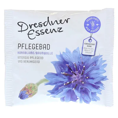 Dresdner Essenz Pflegebad Kornblume / Baumwolle (Puder do kąpieli `Chaber i bawełna`)