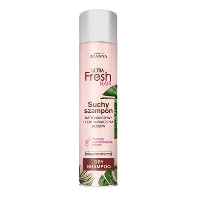 Joanna Ultra Fresh Hair, Suchy szampon do włosów brązowych `Brown`