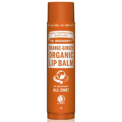Dr. Bronner's Orange & Ginger Lip Balm (Balsam do ust)