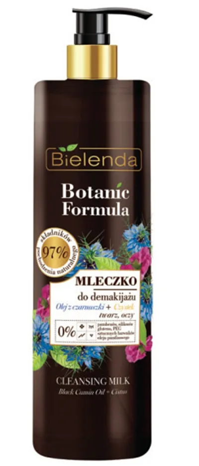 Bielenda Botanic Formula,  Mleczko do demakijażu twarzy `Olejek z czarnuszki + czystek`